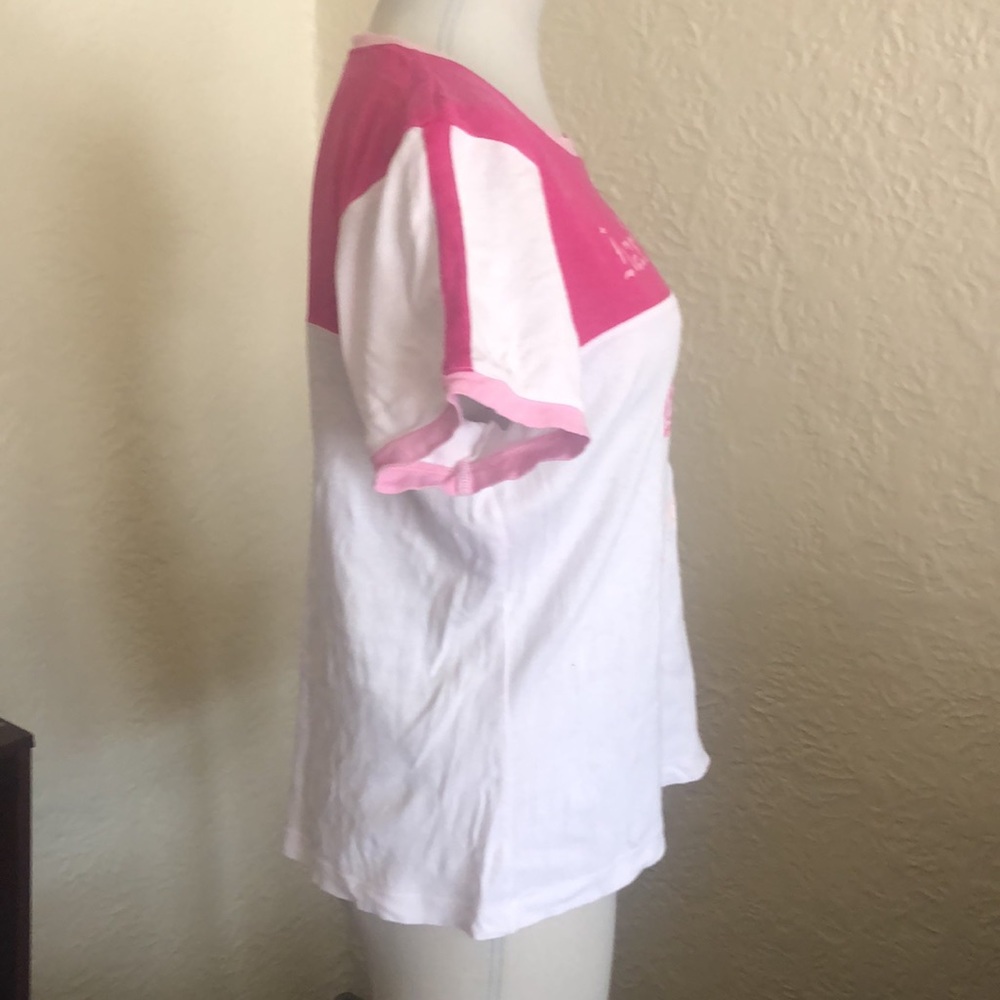 Harley-Davidson White Pink Glitter Logo Tee Shirt Top XL - Picture 6 of 10